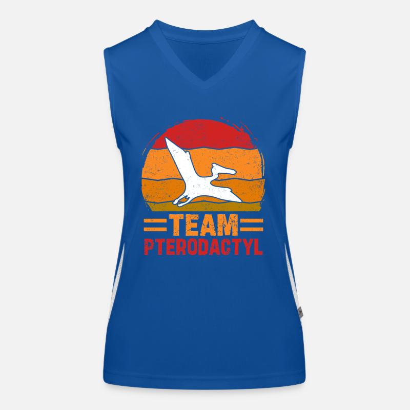 L’équipe Pterodactyl Dinosaur Retro Design Débardeur respirant contrasté Femme