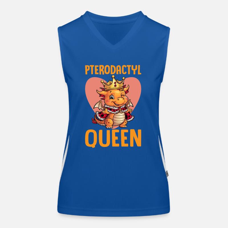 Pterodactyl Queen Dino Design Funktionelles Kontrast-Tank Top für Frauen