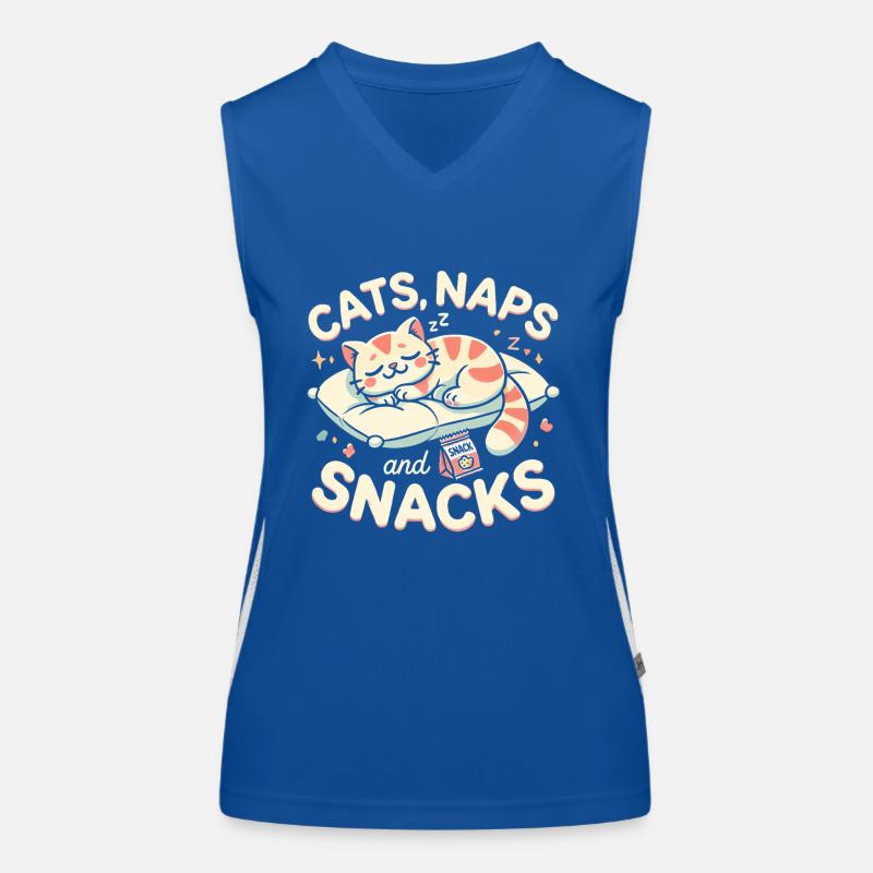 Katzen, Nickerchen und Snacks Funktionelles Kontrast-Tank Top für Frauen