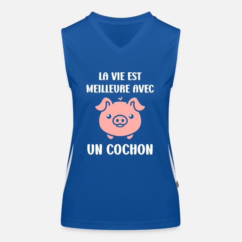 cochon Débardeur respirant contrasté Femme