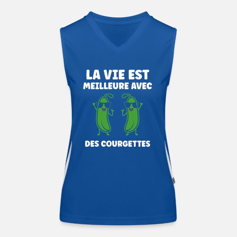 Humour Courgette Débardeur respirant contrasté Femme