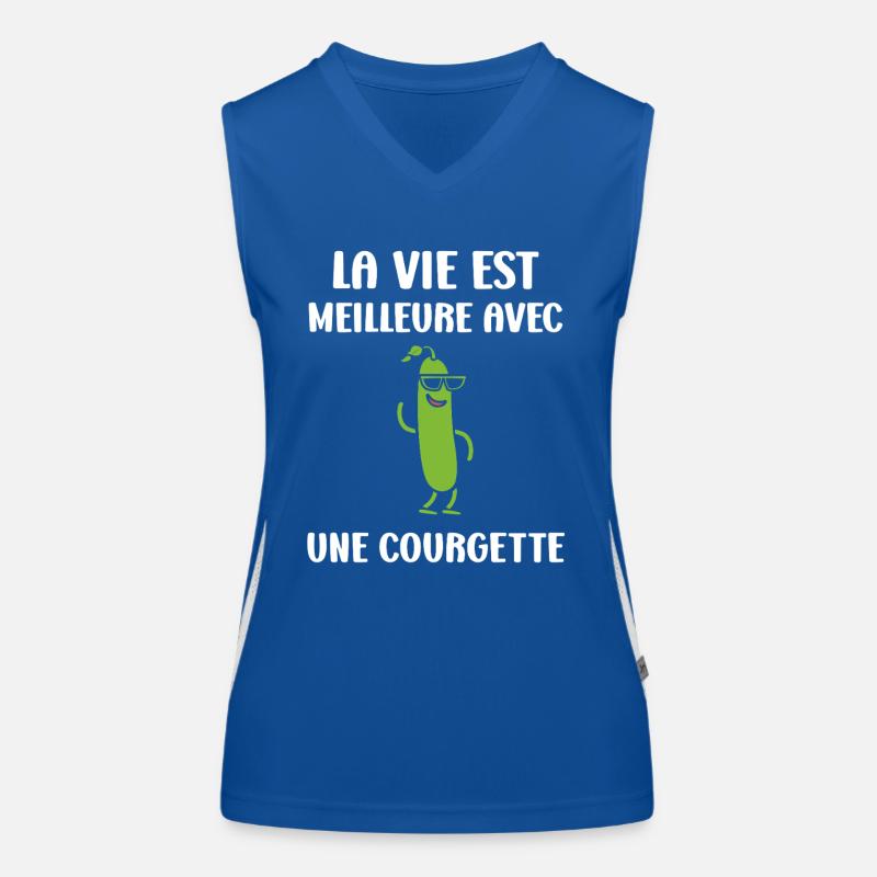Humour Courgette Débardeur respirant contrasté Femme