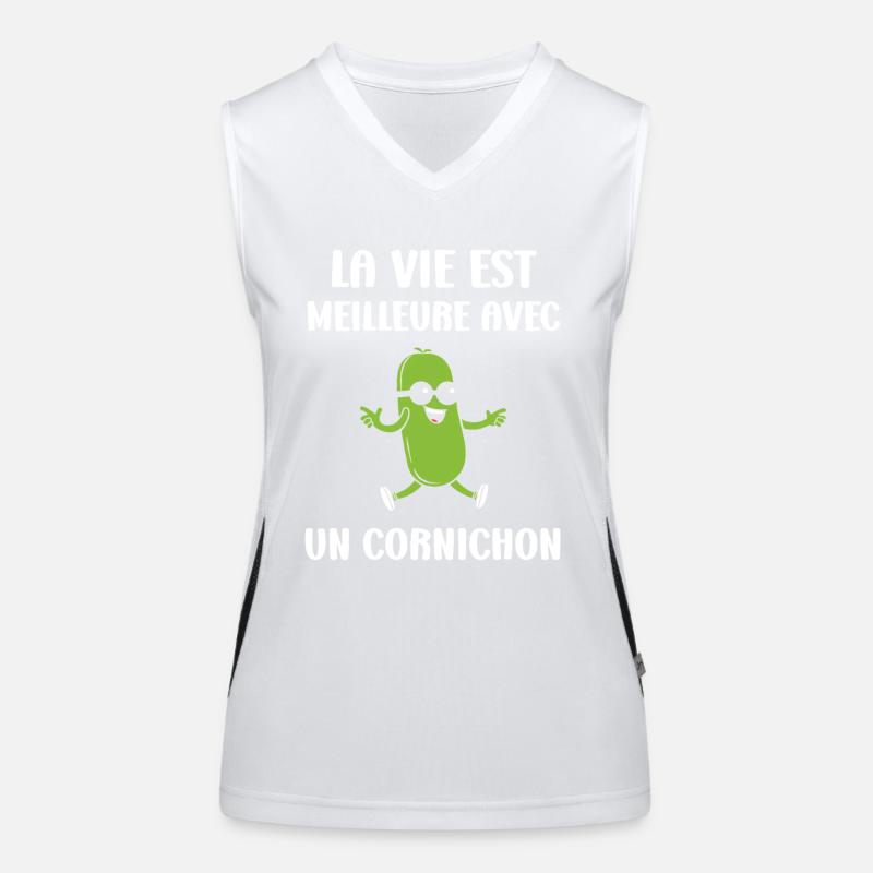 Humour Cornichon Débardeur respirant contrasté Femme
