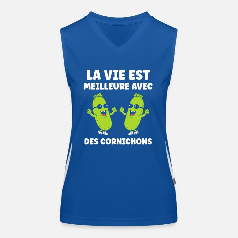 Humour Cornichon Débardeur respirant contrasté Femme