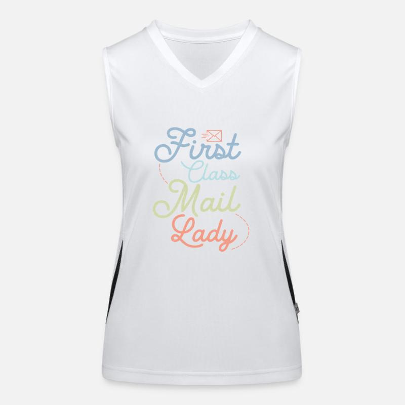 Courrier de première classe Lady Postal Worker Mail Débardeur respirant contrasté Femme