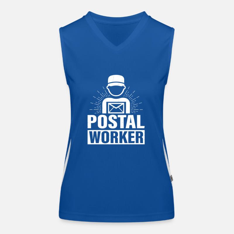 Postal Worker Mail Carrier Mailman Funktionelles Kontrast-Tank Top für Frauen