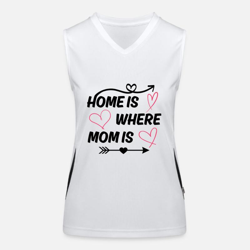 Mutter Spruch Zuhause ist, wo Mama ist Funktionelles Kontrast-Tank Top für Frauen