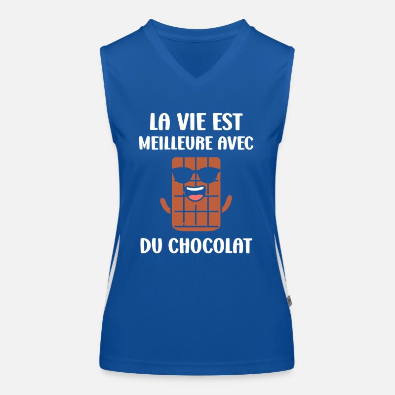 Humour Chocolat Débardeur respirant contrasté Femme