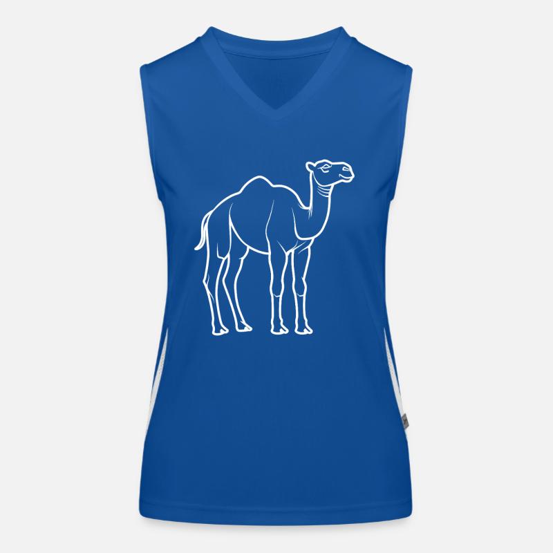 Kamel Funktionelles Kontrast-Tank Top für Frauen