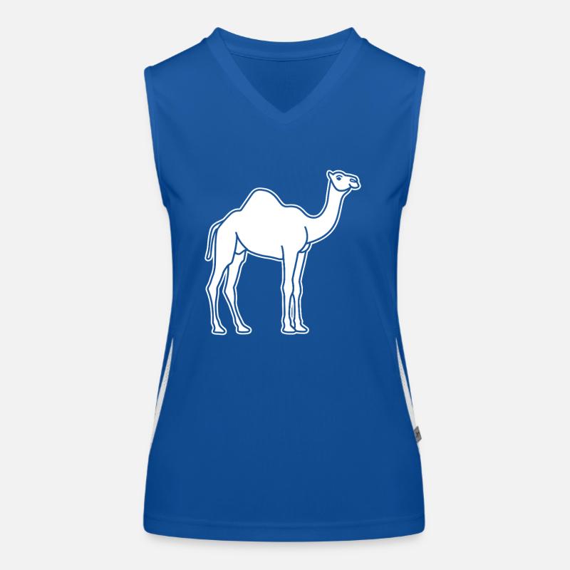 Kamel Funktionelles Kontrast-Tank Top für Frauen
