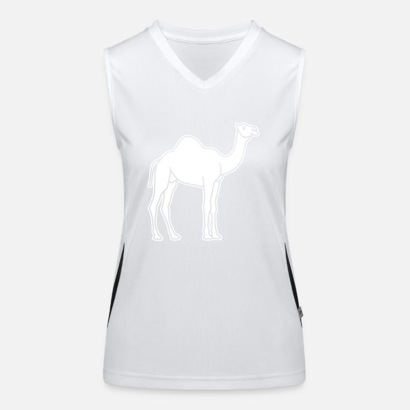 Kamel Funktionelles Kontrast-Tank Top für Frauen