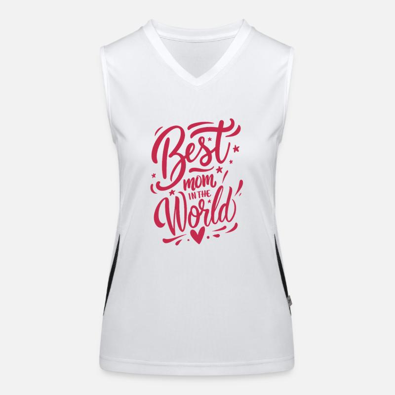 Best Mom In The World - Muttertag - Spruch Funktionelles Kontrast-Tank Top für Frauen