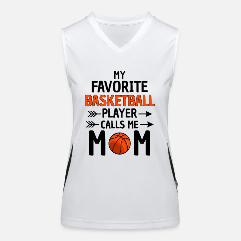 Fière maman de basket-ball Débardeur respirant contrasté Femme