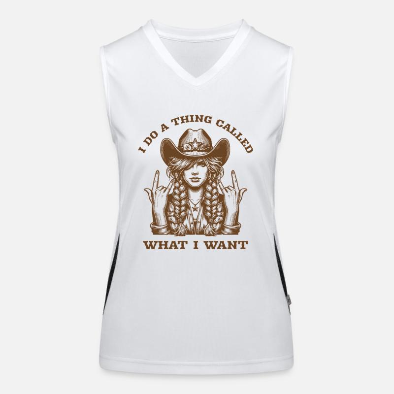 Ich mache ein Ding, das Ich Will Westliches Mädchen nennt Funktionelles Kontrast-Tank Top für Frauen