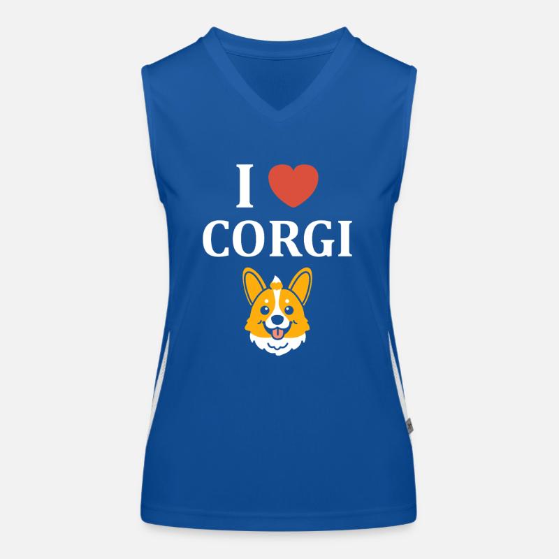Corgi Funktionelles Kontrast-Tank Top für Frauen