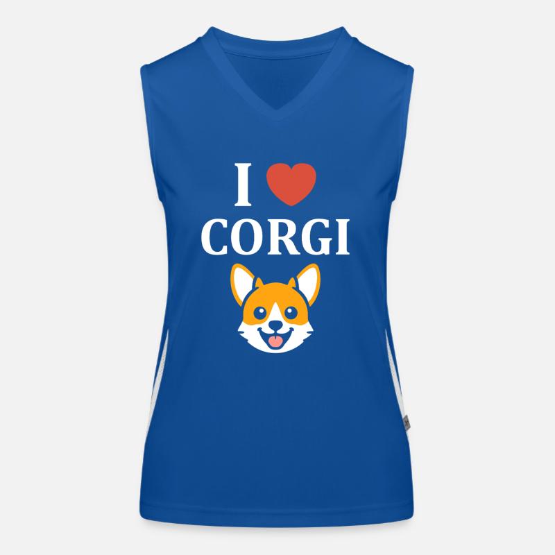 Corgi Funktionelles Kontrast-Tank Top für Frauen