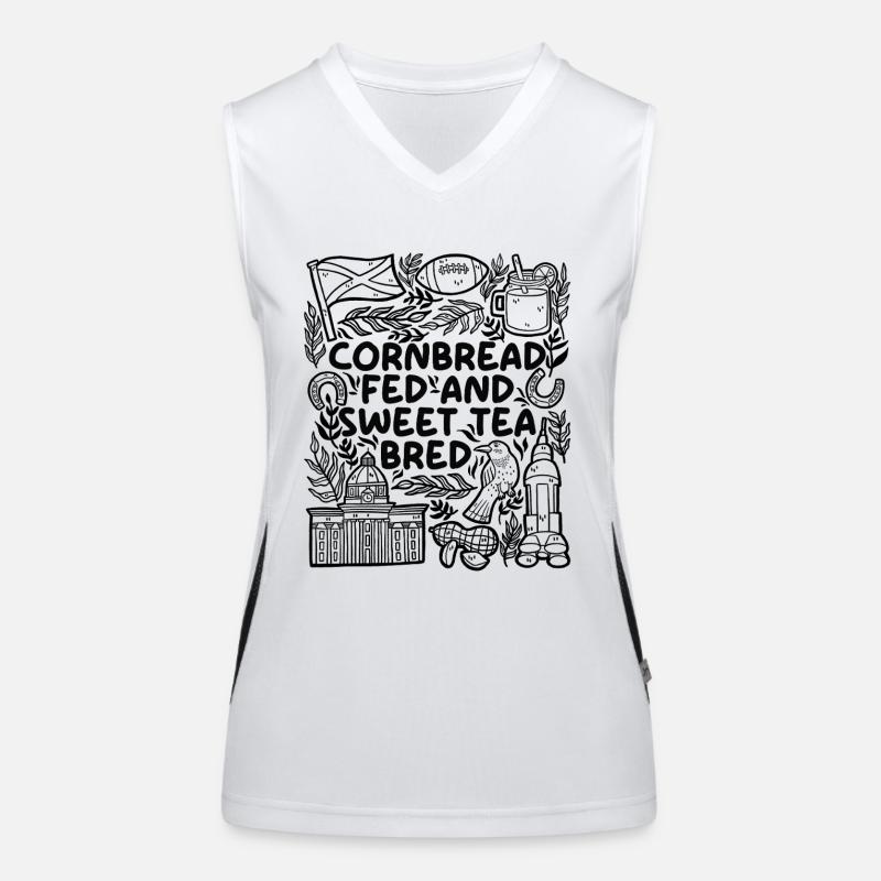 Cornbread Love and Sweet Tea Soul Women's Functional Contrast Tank Top