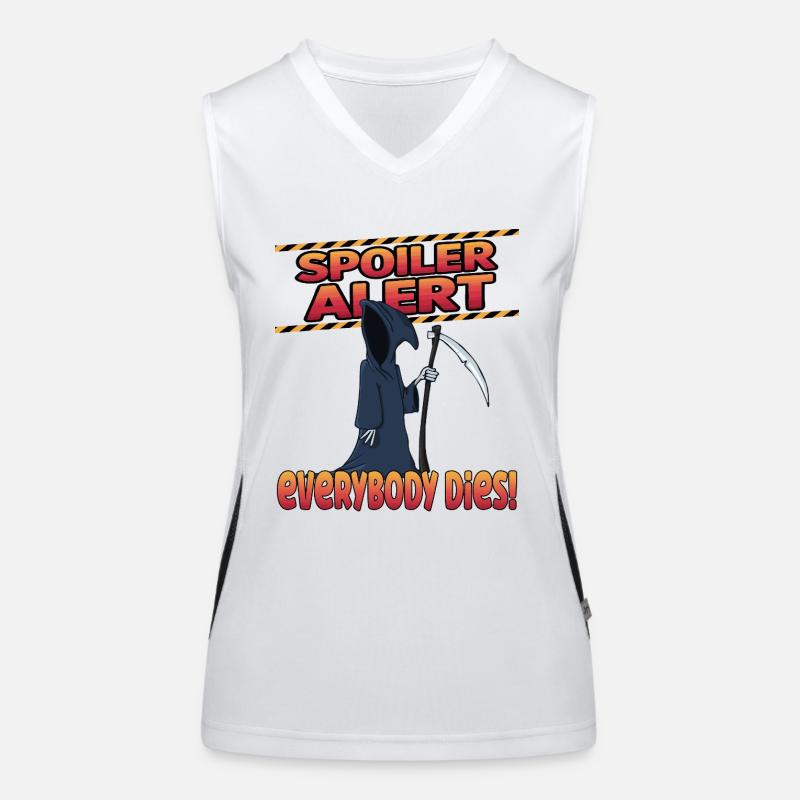 spoiler alert everyone dies Women's Functional Contrast Tank Top