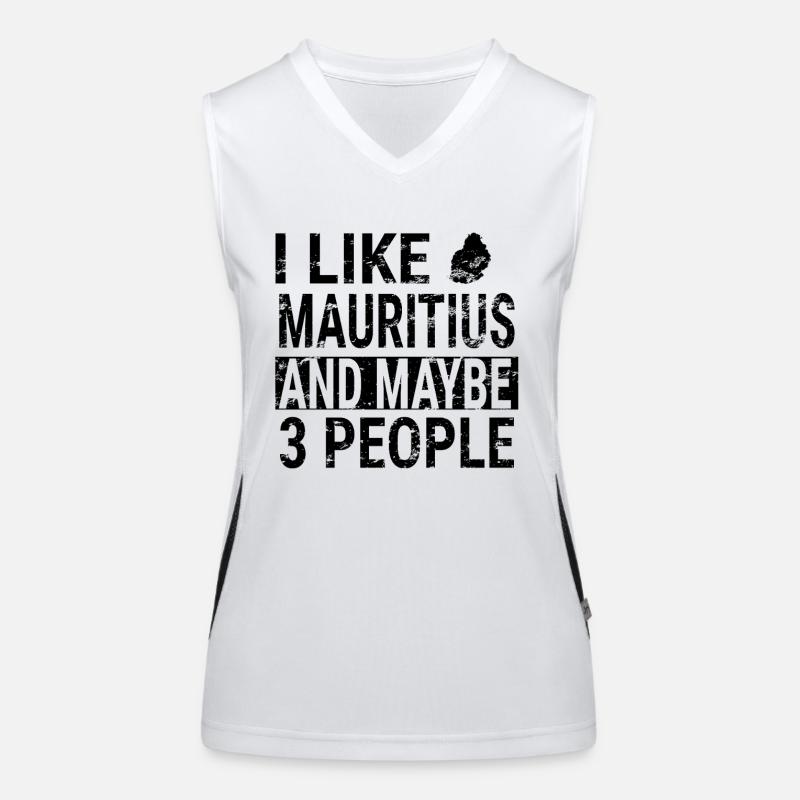 Mauritius Urlaub Design Idee Funktionelles Kontrast-Tank Top für Frauen