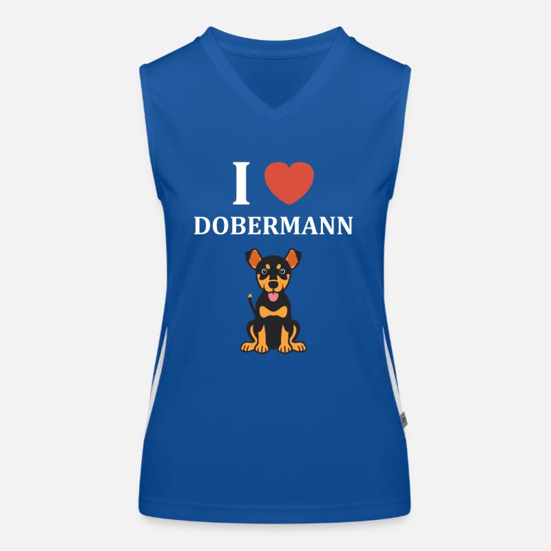 Dobermann Funktionelles Kontrast-Tank Top für Frauen
