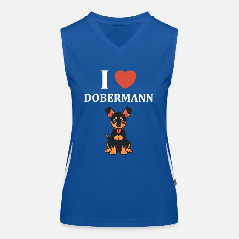 Dobermann Funktionelles Kontrast-Tank Top für Frauen