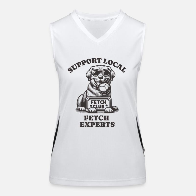 Support Local Fetch experts Labrador Retriever Funktionelles Kontrast-Tank Top für Frauen