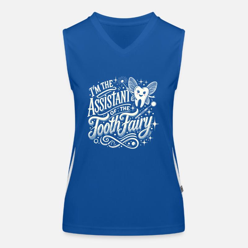 Ich bin die Assistentin der Zahnfee Funktionelles Kontrast-Tank Top für Frauen