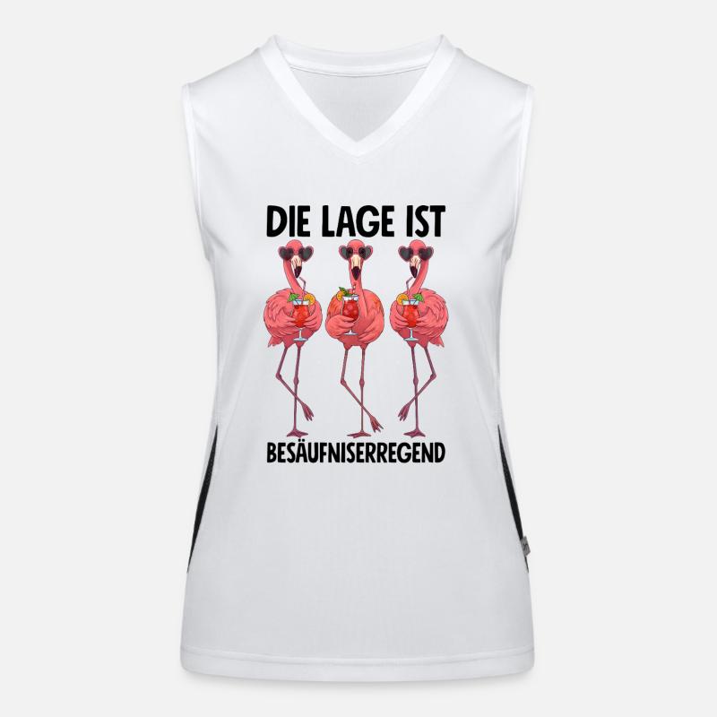 L’endroit est ivre de flamants roses Débardeur respirant contrasté Femme