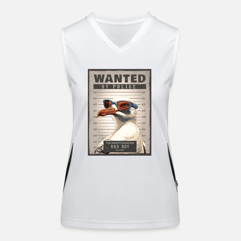 Fish Roll Thief Seagull Women's Functional Contrast Tank Top