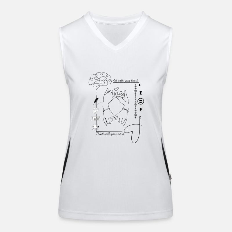 Mind & Heart Connection Funktionelles Kontrast-Tank Top für Frauen