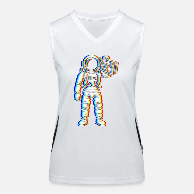 Astronaut Glitch - Des beats dans l'espace Débardeur respirant contrasté Femme