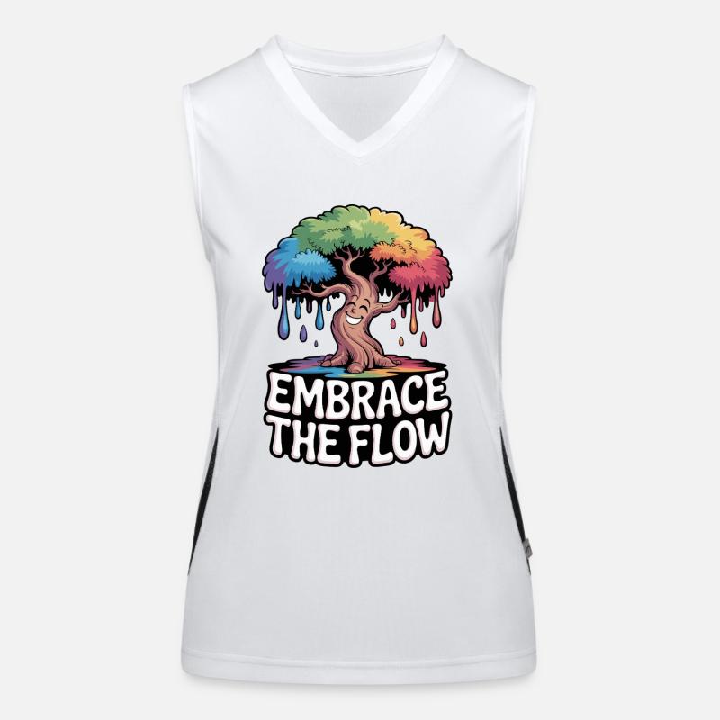 Schmelzender Baum Funktionelles Kontrast-Tank Top für Frauen