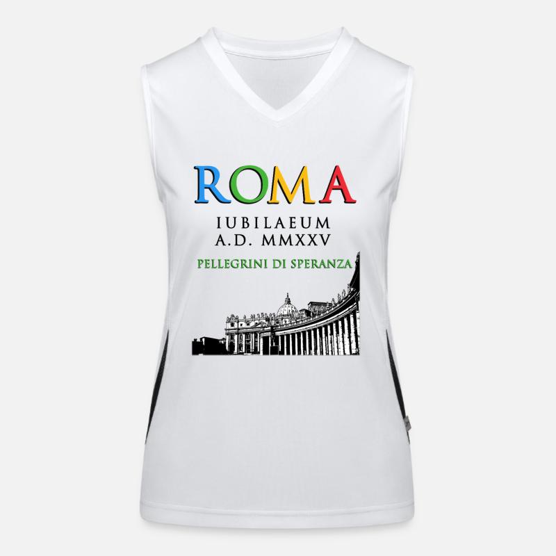 Rome 2025 Jubilé Pèlerins de l’Espérance, classique Débardeur respirant contrasté Femme