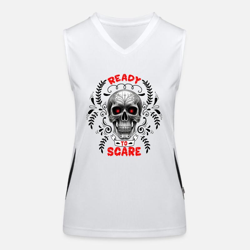Skull to be scary Women's Functional Contrast Tank Top