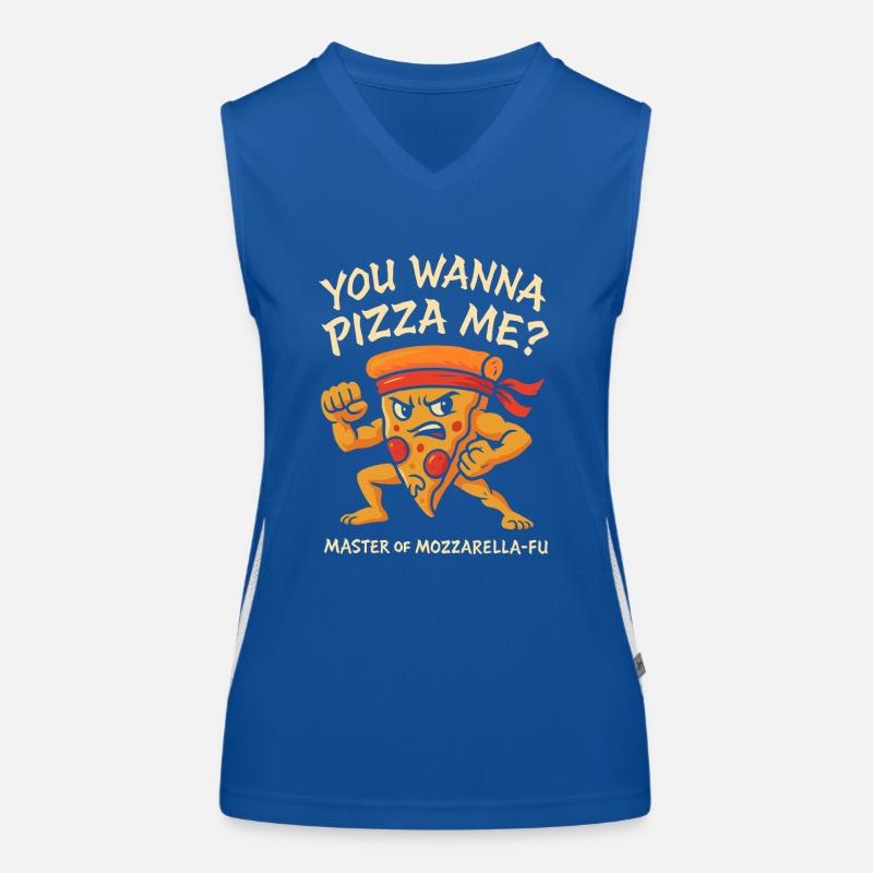 Willst du eine Pizza? Funktionelles Kontrast-Tank Top für Frauen