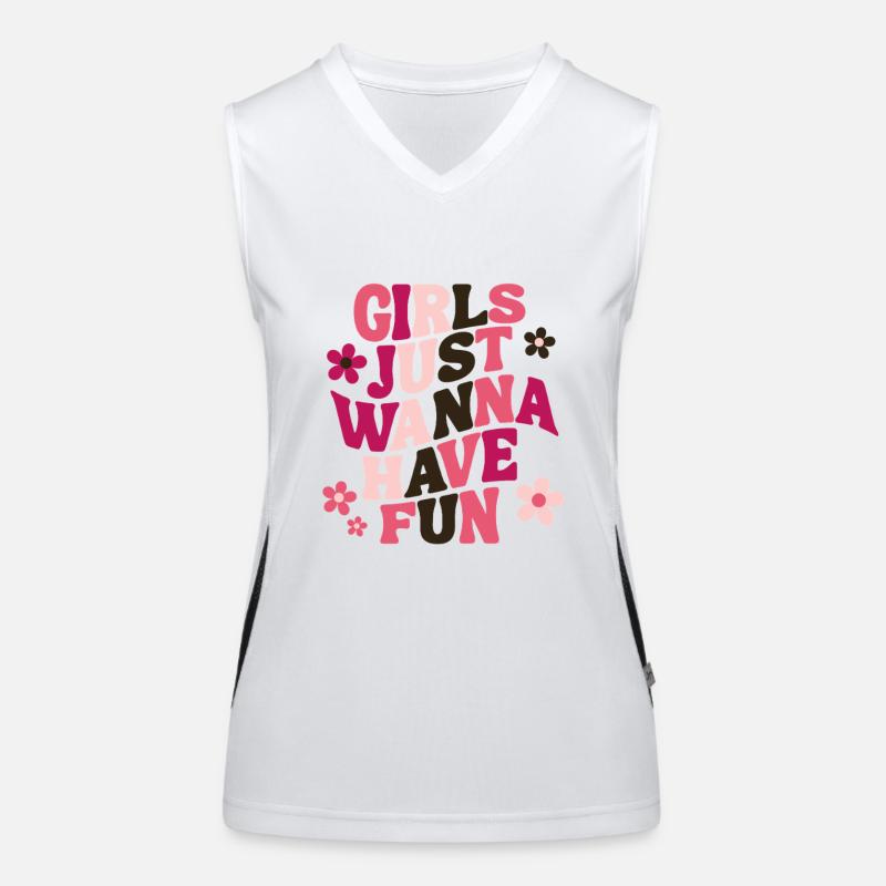 Les filles veulent juste s’amuser Débardeur respirant contrasté Femme