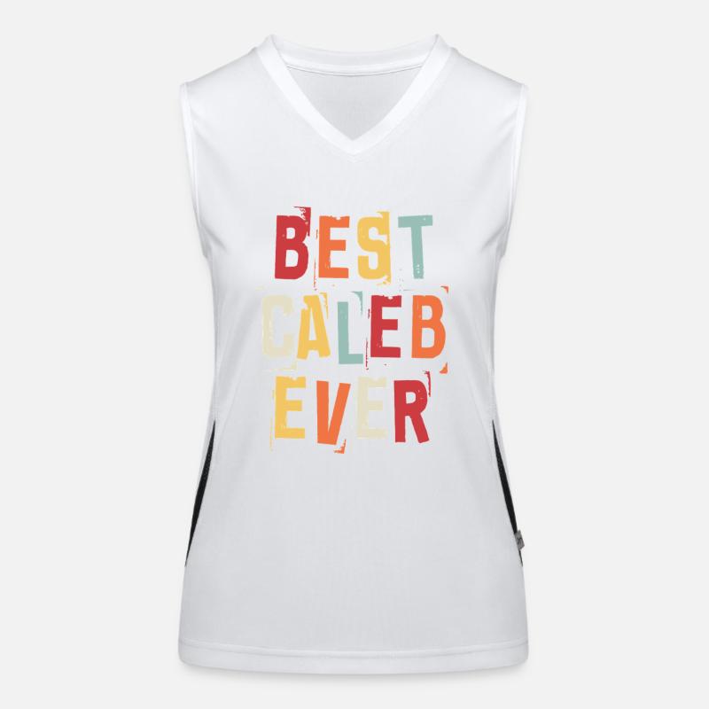 Best Caleb Ever First Name Retro Text Gift Women's Functional Contrast Tank Top