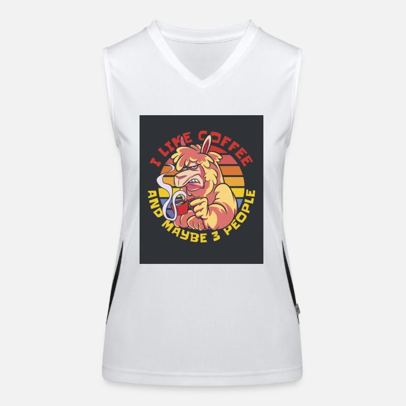 16992 GrumpyAlpacaTshirt PR Débardeur respirant contrasté Femme