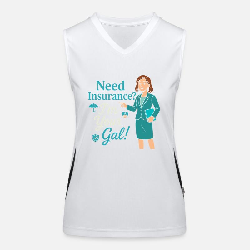 Brauchen Sie eine Versicherung? Ich bin Ihr Mann! Funktionelles Kontrast-Tank Top für Frauen