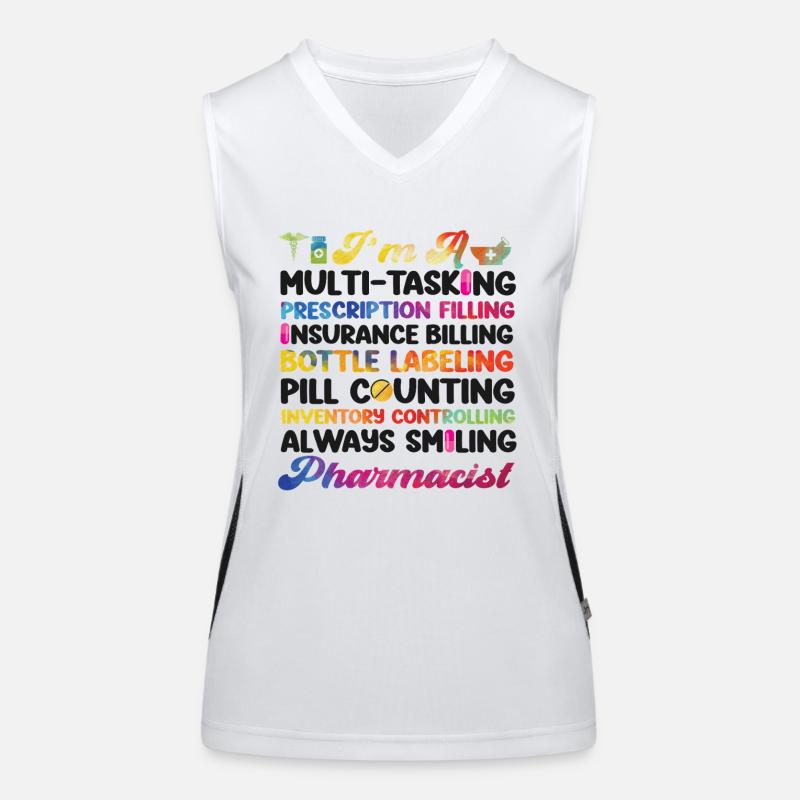 Pharmacy Tech Technician Funktionelles Kontrast-Tank Top für Frauen