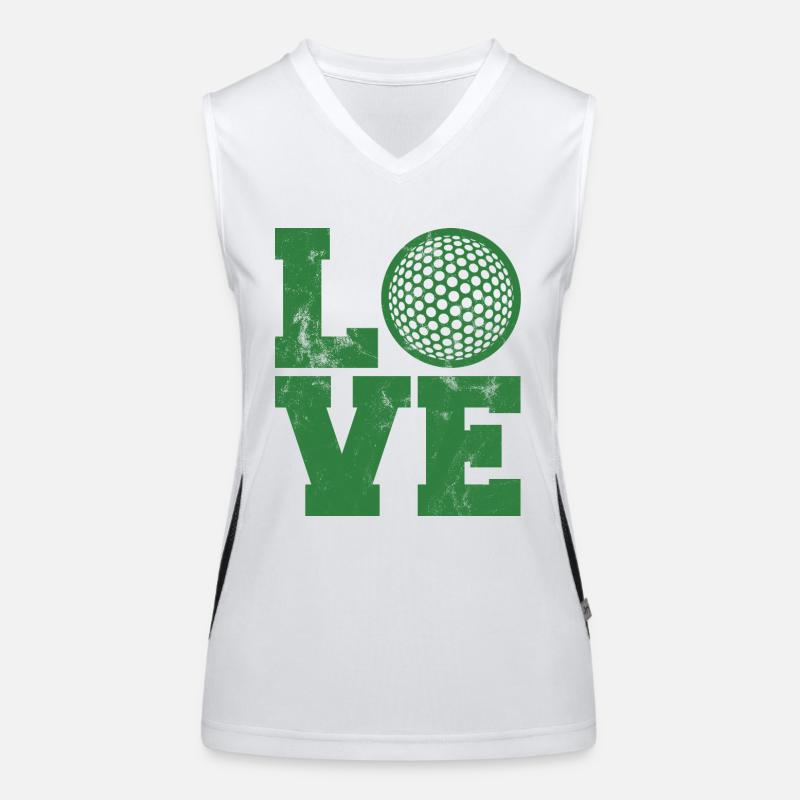 Golf Caddy Golf Course Putter Yardage cadeau Tee Débardeur respirant contrasté Femme