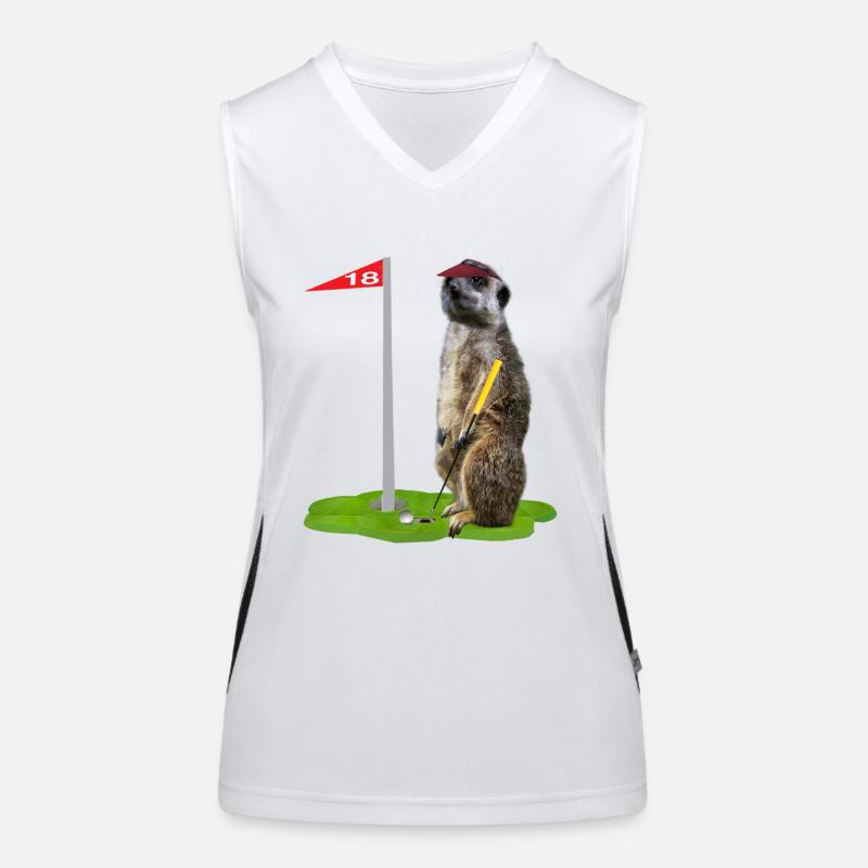Golf-Erdmännchen Funktionelles Kontrast-Tank Top für Frauen