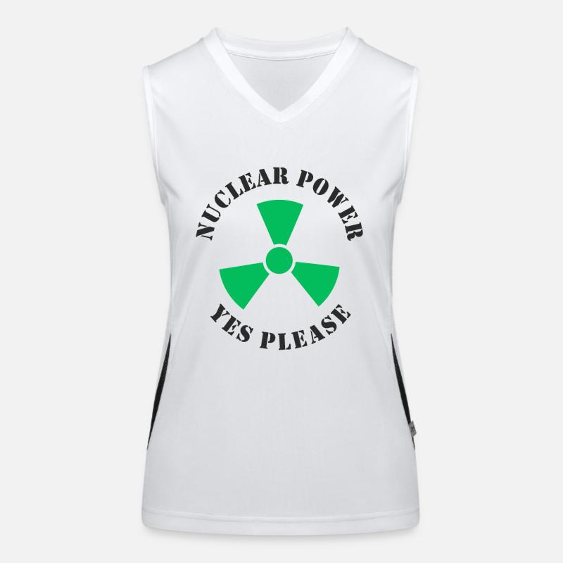 Nuclear Power, Yes Please, Nuclear Energy Women's Functional Contrast Tank Top