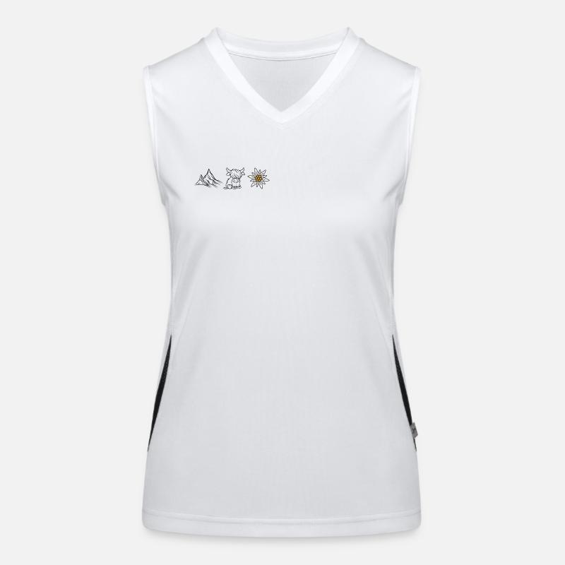 Berge Kuh Edelweiss_Wandershirt Funktionelles Kontrast-Tank Top für Frauen
