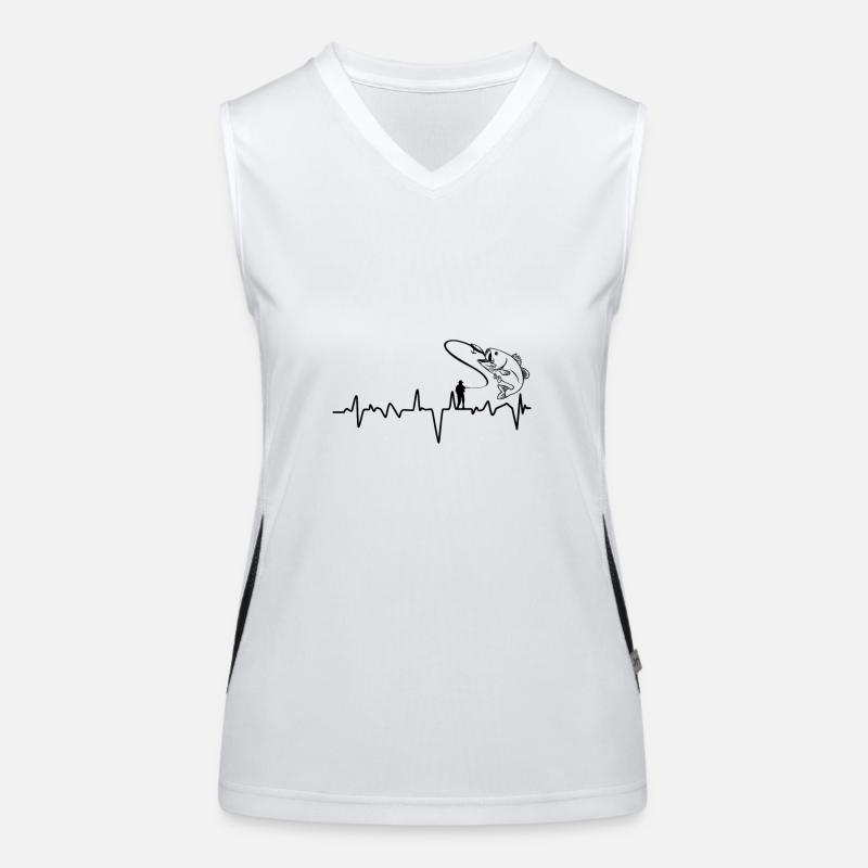 Fishing Evolution Fish Funktionelles Kontrast-Tank Top für Frauen