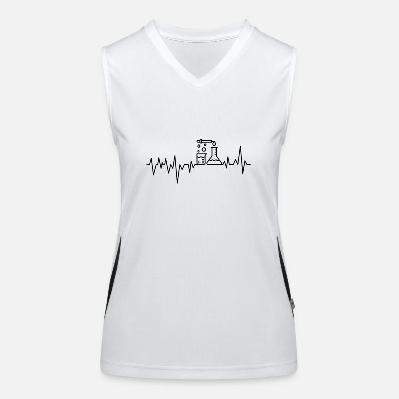 Chemist Shirt · Heartbeat · Laboratory · Science Women's Functional Contrast Tank Top