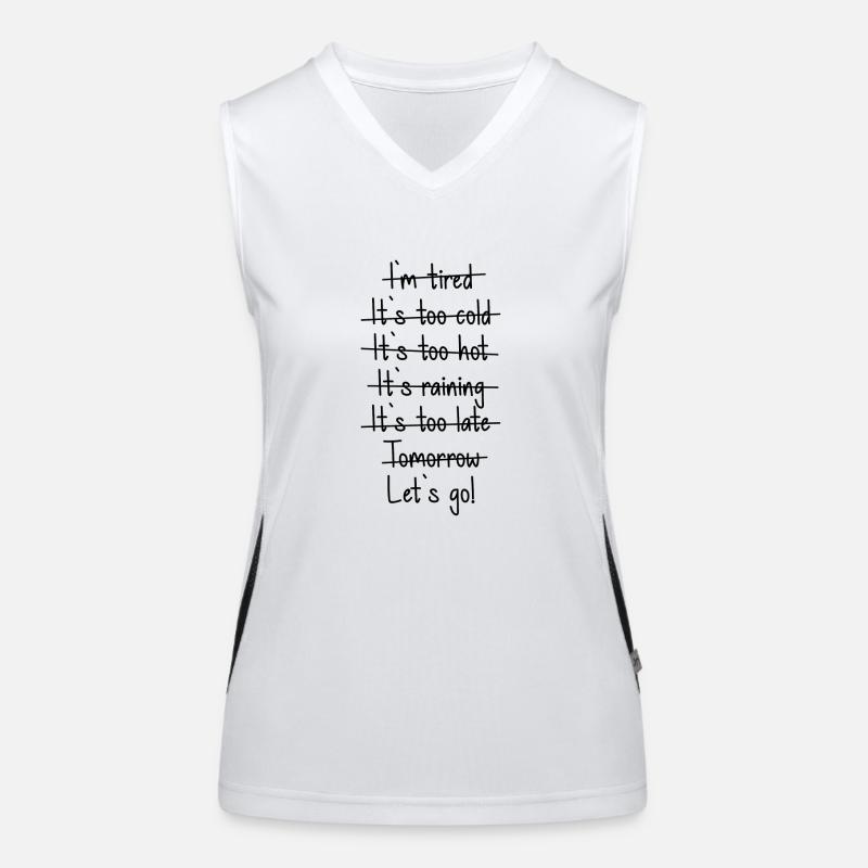 Let's go Motto Resolutions Women's Functional Contrast Tank Top
