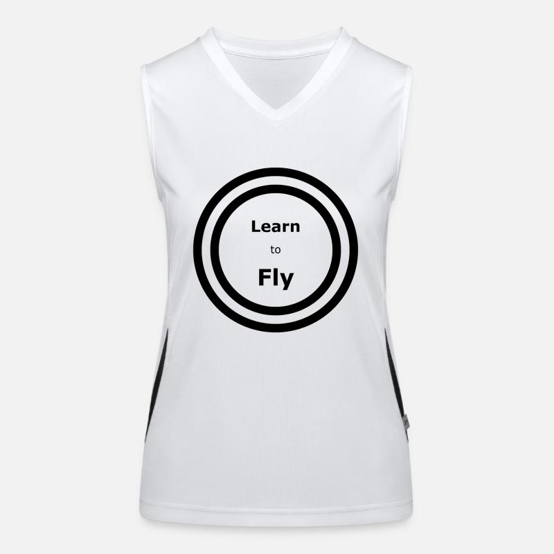 Learn to Fly - Lyrics Women's Functional Contrast Tank Top