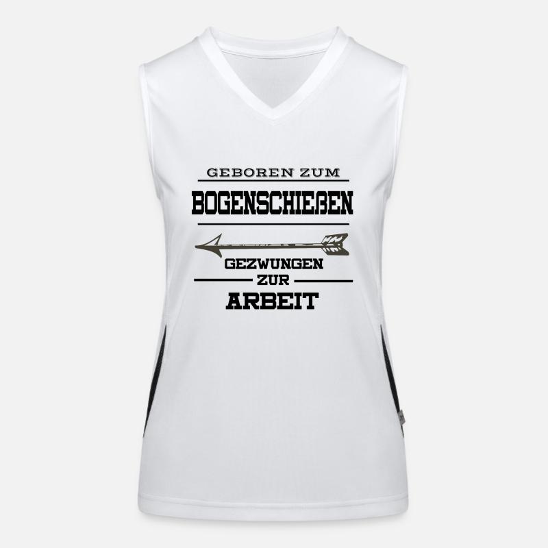 Bogenschießen Bogenschütze Hobby Geschenk Pfeil Funktionelles Kontrast-Tank Top für Frauen