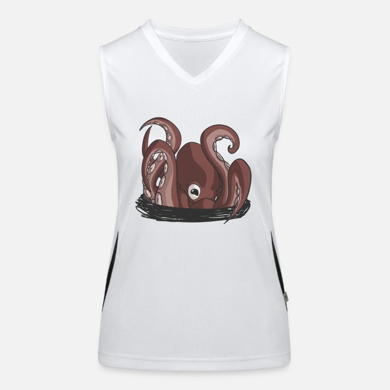 The dawn of the octopus Women's Functional Contrast Tank Top